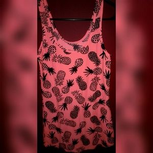 Neon Orange Pineapple Tank☡🍍🍍